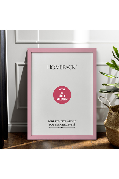 HOMEPACK 20X30 cm Light Pink Wooden Framed Poster Frame, Blank Frame, Light-Pink-Frame-20X30