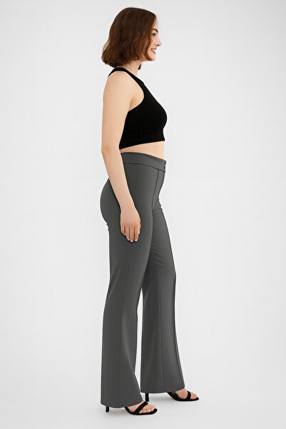 ECEYLÜL MODA Scuba Crepe Front Palazzo Pants