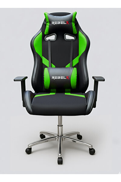 Rebelx Oyuncu Koltuğu Basic Krom Ayak Yeşil Renk