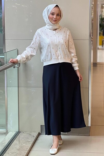 sentez giyim Sentez Luna Saten Volanlı Etek