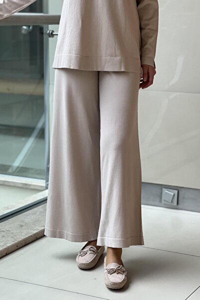 Nuss Mercerized Wide Leg Trousers