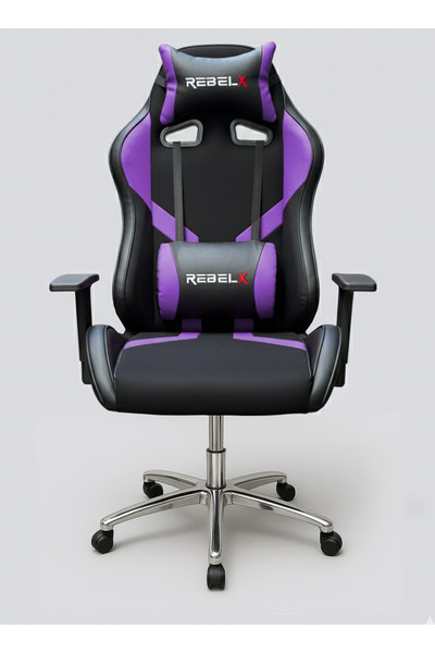 Rebelx Oyuncu Koltuğu Basic Krom Ayak Mor Renk