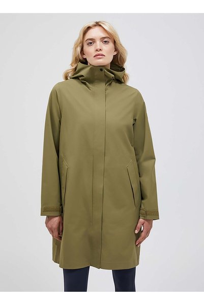 Peak Performance M Cloudburst Coat Haki Fermuarlı Yaka Normal Kalıp Erkek Ceket