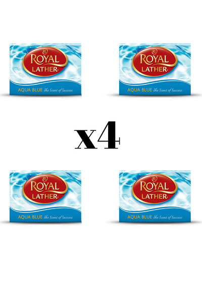 Royal Lather Pachet promo 4 bucati - sapun de toaleta, Aqua Blue, 150 gr