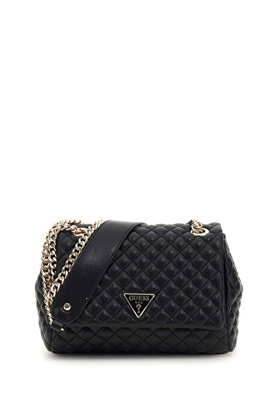 Guess 21 x 16 x 10 cm Czarna torebka damska HWEQG954121