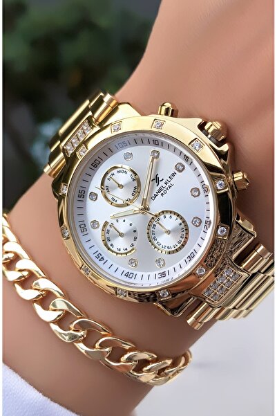 Daniel Klein Marka Yeni Sezon Gold Renk 3atm Su Geçirmez Kadın Kol Saati Bileklik Hediyeli