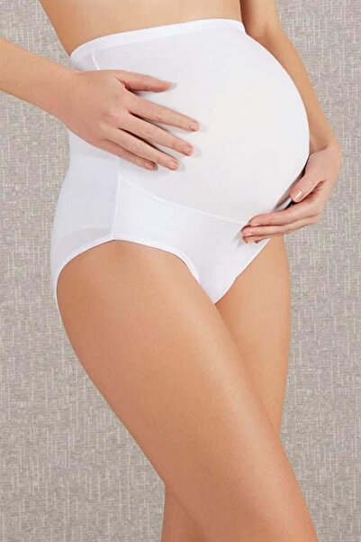 Motto10 butik Motto10Boutique Cotton and Modal Fabric High Waist White Maternity Panties
