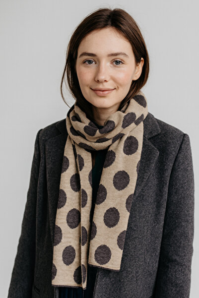 Sebir Moda Polka Dot Patterned Knitwear Scarf