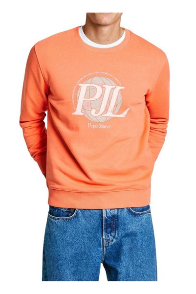Pepe Jeans Crew Neck Orange Men's Sweatshirt Pm582697-155 Seth