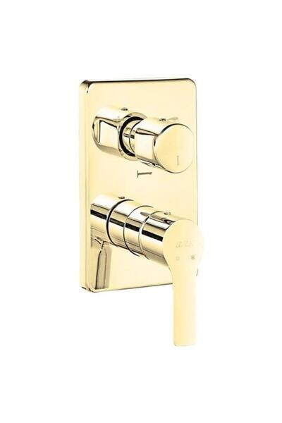 Eca مجموعة صنبور الحمام المدمجة من لونا - مثبتة على السطح - 3 اتجاهات بمظهر ذهبي 102867336-K