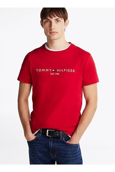 Tommy Hilfiger Red Men's T-Shirt Mw0Mw11797Xld