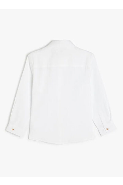 Koton Plain White Boys' Shirt 5Skb60049Tw