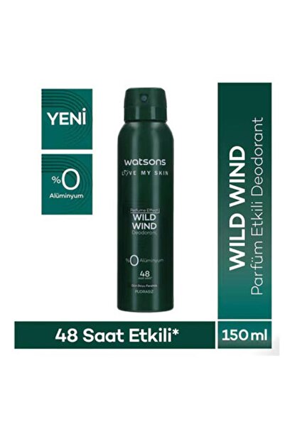 Watsons 3’lü Erkek Deodorant Seti – Chill Blue Pudralı Wild Wind Fresh Splash Pudrasız 150ml