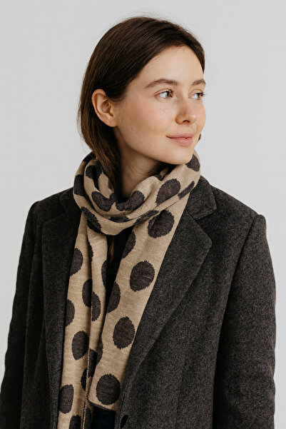 Sebir Moda Polka Dot Patterned Knitwear Scarf