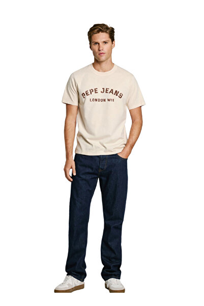Pepe Jeans Bisiklet Yaka Ekru Erkek T-Shirt PM509628-804 ALDRIDGE