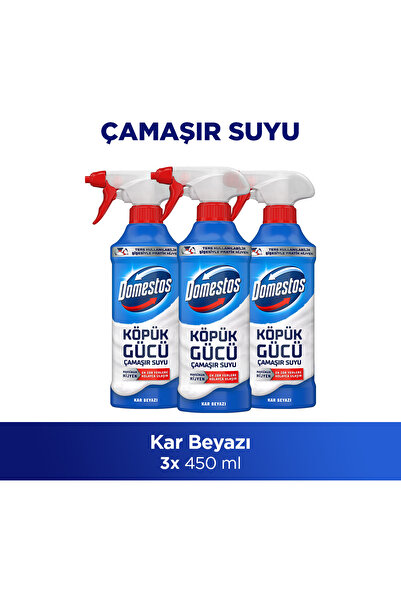 Domestos Köpük Gücü Köpük Çamaşır Suyu Beyaz Sabun 450 ml x3