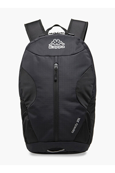 Kappa حقيبة ظهر مطبوعة بشعار مع أحزمة قابلة للتعديل وسحاب للإغلاق - 16 × 46 × 27 سم