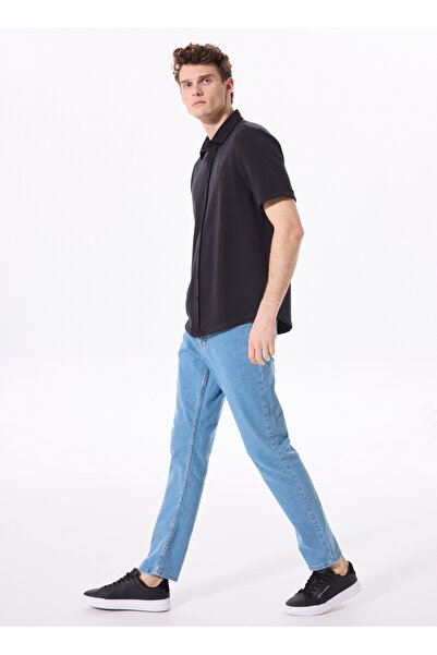Fabrika Normal Bel Normal Paça Straight Mavi Erkek Denim Pantolon F5SM-PNT 2768