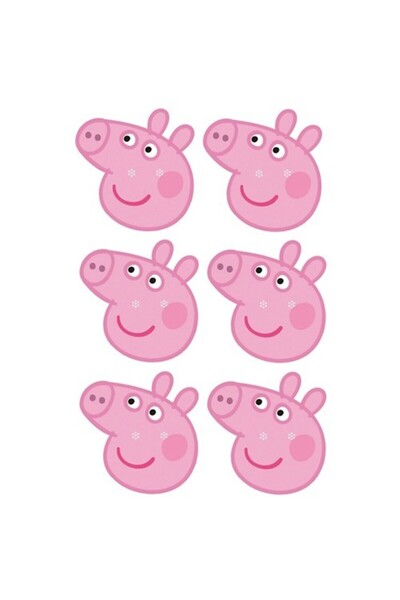 parti show Peppa Pig 6'lı Kağıt Maske
