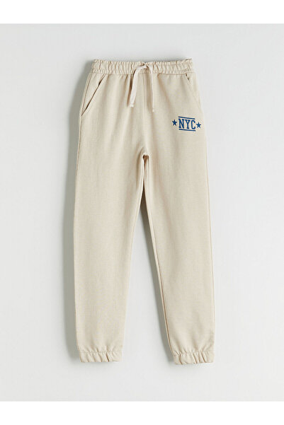 LC Waikiki Lcw Ecobeige Boys Jogger Sweatpants with Elastic Waist