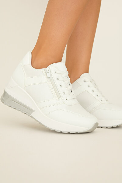 Hugan Γυναικεία Αθλητικά Παπούτσια με Χοντρό Τακούνι και Φερμουάρ