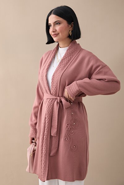 InStyle Трикотажний жакет Gul Kurusu з вишивкою на комірі