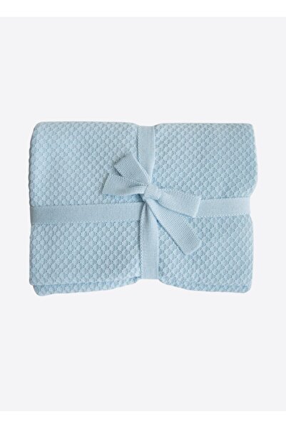 kitikate Organic Knitwear Pique Blanket Blue