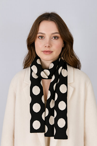 Sebir Moda Eșarfă de tricotat cu model cu buline