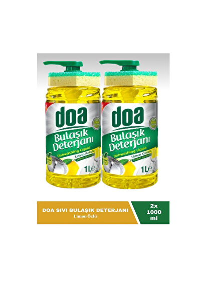 Doa Sıvı Bulaşık Deterjanı Limon Özlü 1000 ML X2 Adet