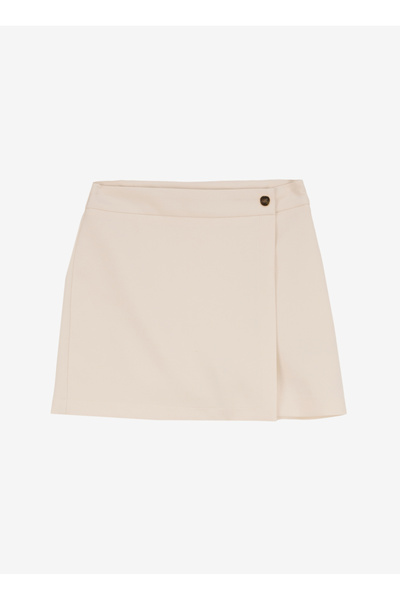 Fabrika Kırık Beyaz Kadın Normal Bel Şort F5SL-SHT0127