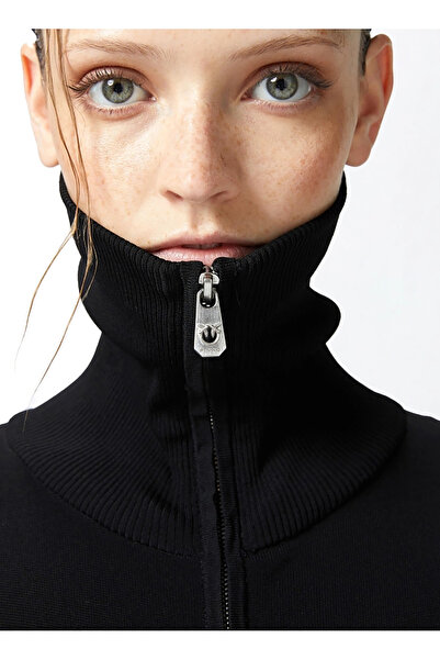 PİNKO Pinko Dik Yaka Düz Siyah Uzun Kadın Elbise 103989-A22A/Z99