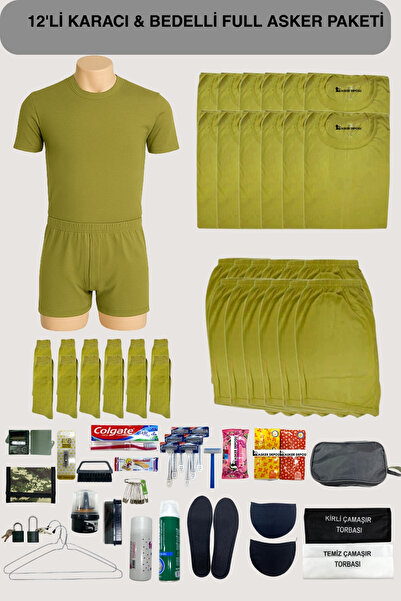 asker deposu 12’li Karacı Full Asker Paketi (66 Parça) | Bedelli & Acemi Asker Malzemeleri – Asker Deposu