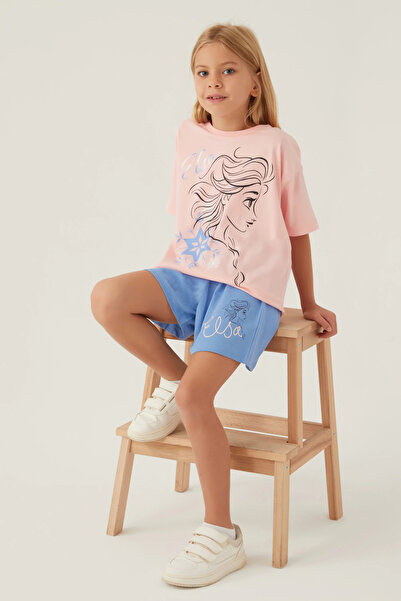 Frozen Girl shorts set - salmon