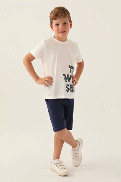 Rolypoly BOY BERMUDA SUIT - CREAM MELANGE