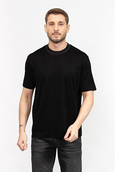 Emporio Armani Logolu Pamuklu Fitted Fit Sıfır Yaka T Shirt Erkek T SHİRT 6D1...