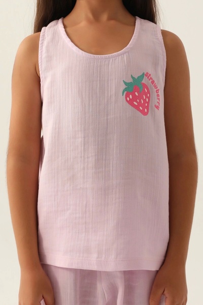 Rolypoly Kız Çocuk Mor Kısa Kol Pijama Takım