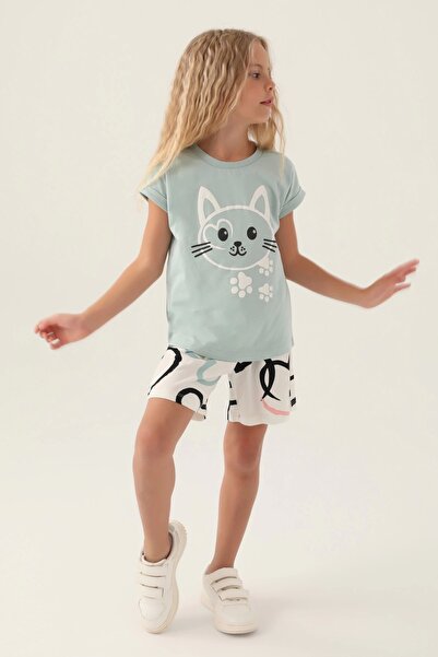 Rolypoly Girl shorts set - water green