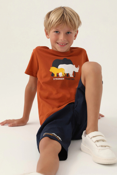 Rolypoly Boy child capri set - dark indigo