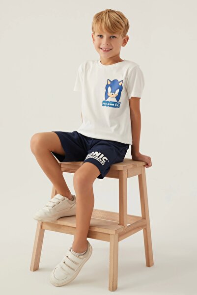 Sonic Modern Boys' Bermuda Suit - Cream