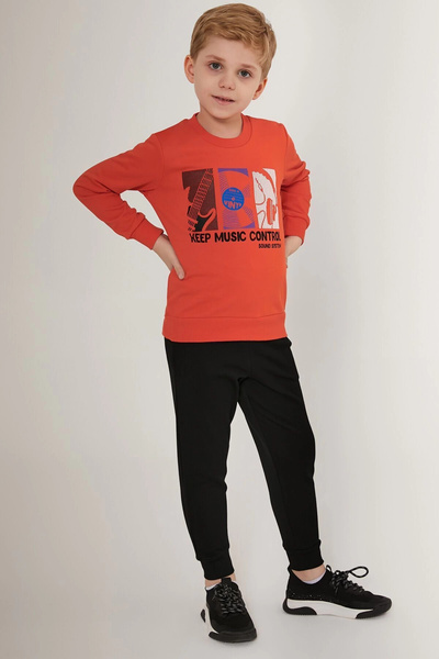 Rolypoly Boy's Orange Tracksuit Set