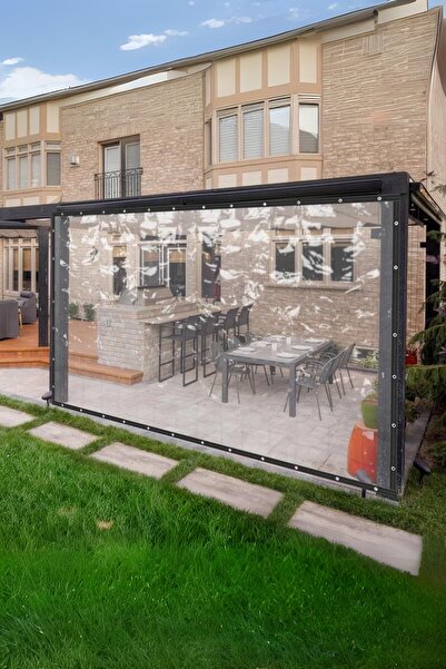 sizenelazım 190cm X 3m Su Geçirmez Şeffaf Branda Kış Bahçesi, Kamelya, Hobi Bahçesi, Balkon Brandası