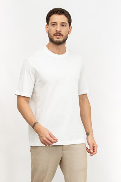 Armani Exchange Ανδρικό μπλουζάκι από βαμβακερό κανονικό μέγεθος - TSHİRT 6DZTLE ZJ9JZ 1116