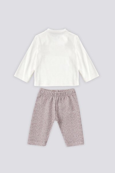 U.S. Polo Assn. BASE. Polo Assn Pink Printed Hooded Baby 3-Piece Set