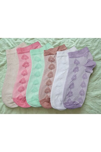 Socketta Women's Bamboo Seamless Jacquard 6-Piece Mixed Color Booties Socks – Premium