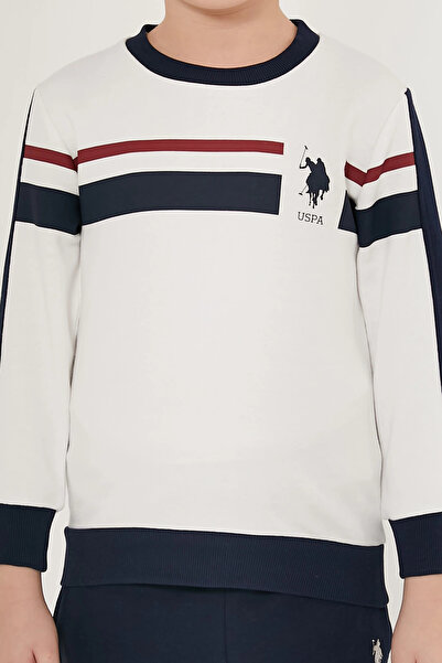 U.S. Polo Assn. U.S. Polo Assn Detail Beyaz Erkek Çocuk Eşofman Takımı