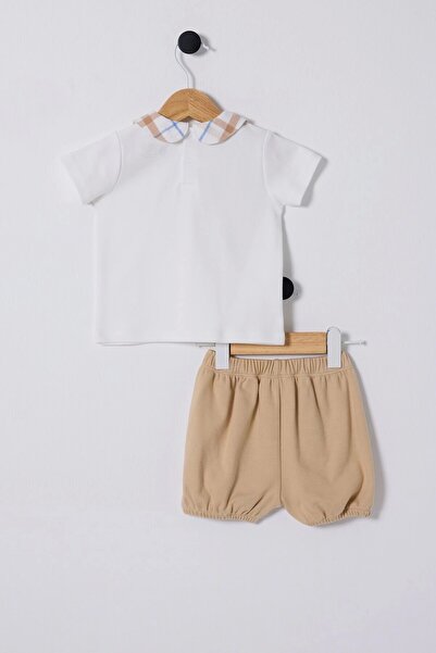 U.S. Polo Assn. قاعدة. بولو أسن. طقم طفلة بيضاء