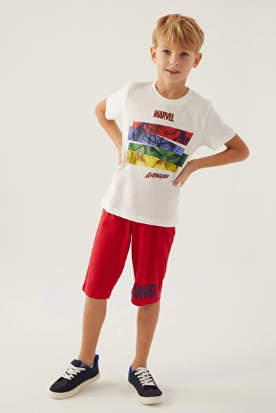 AVENGERS Avangers Boy White Capri Suit