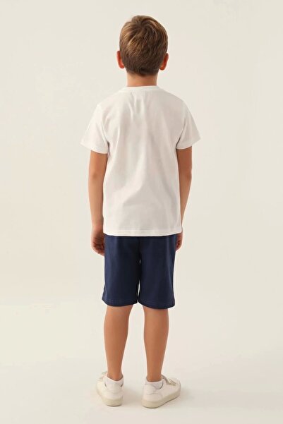 Rolypoly Boy's White Bermuda Suit