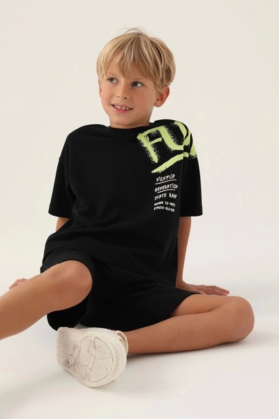 Rolypoly Boy's Black Bermuda Suit