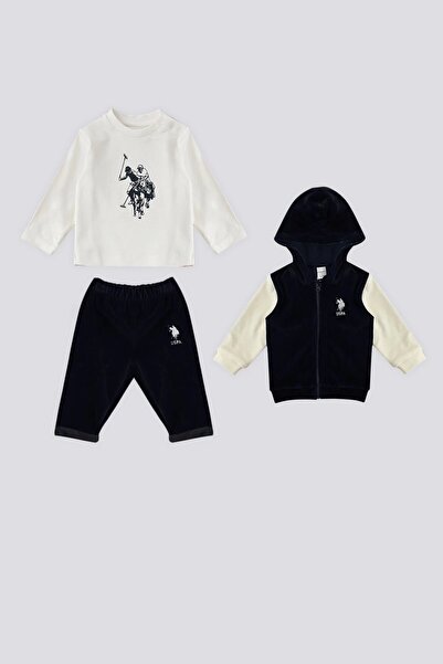 U.S. Polo Assn. ERKEK BEBEK 3 LÜ TAKIM - KOYU İNDİGO